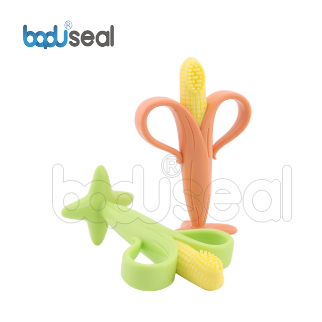 食品級硅膠牙膠 嬰兒磨牙棒 香蕉牙刷