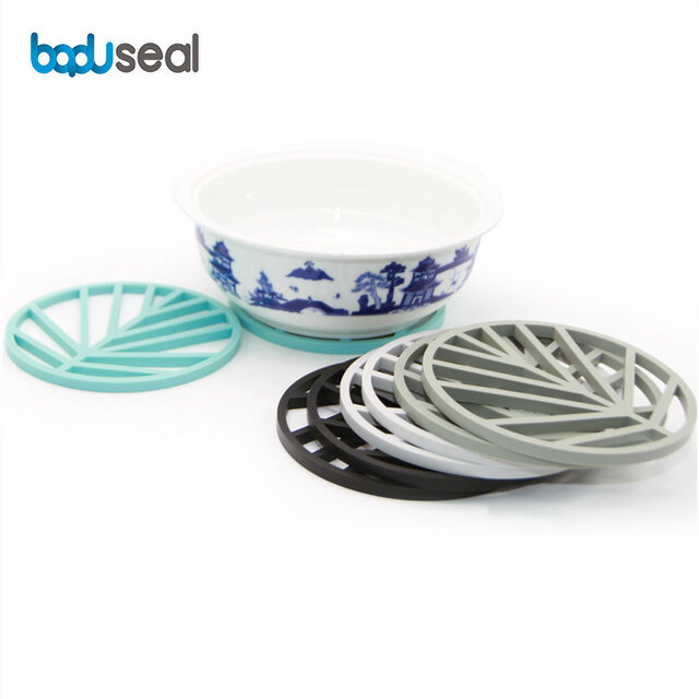 亞馬遜熱賣墨綠色黑色硅膠墊杯墊